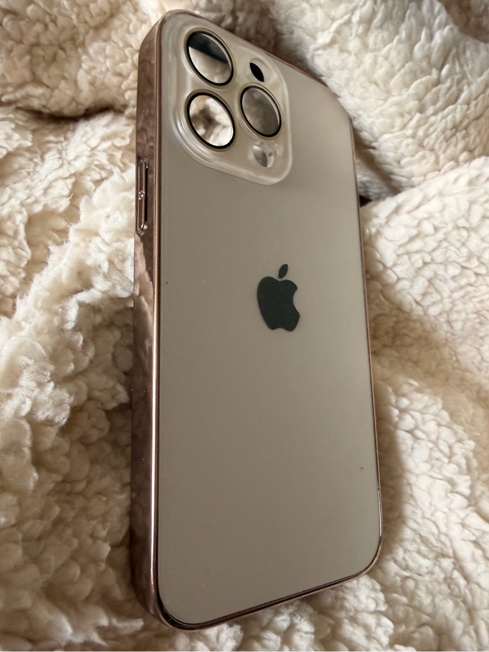 Apple iPhone 13 Pro Case-Style Gold Back with Gold Frame